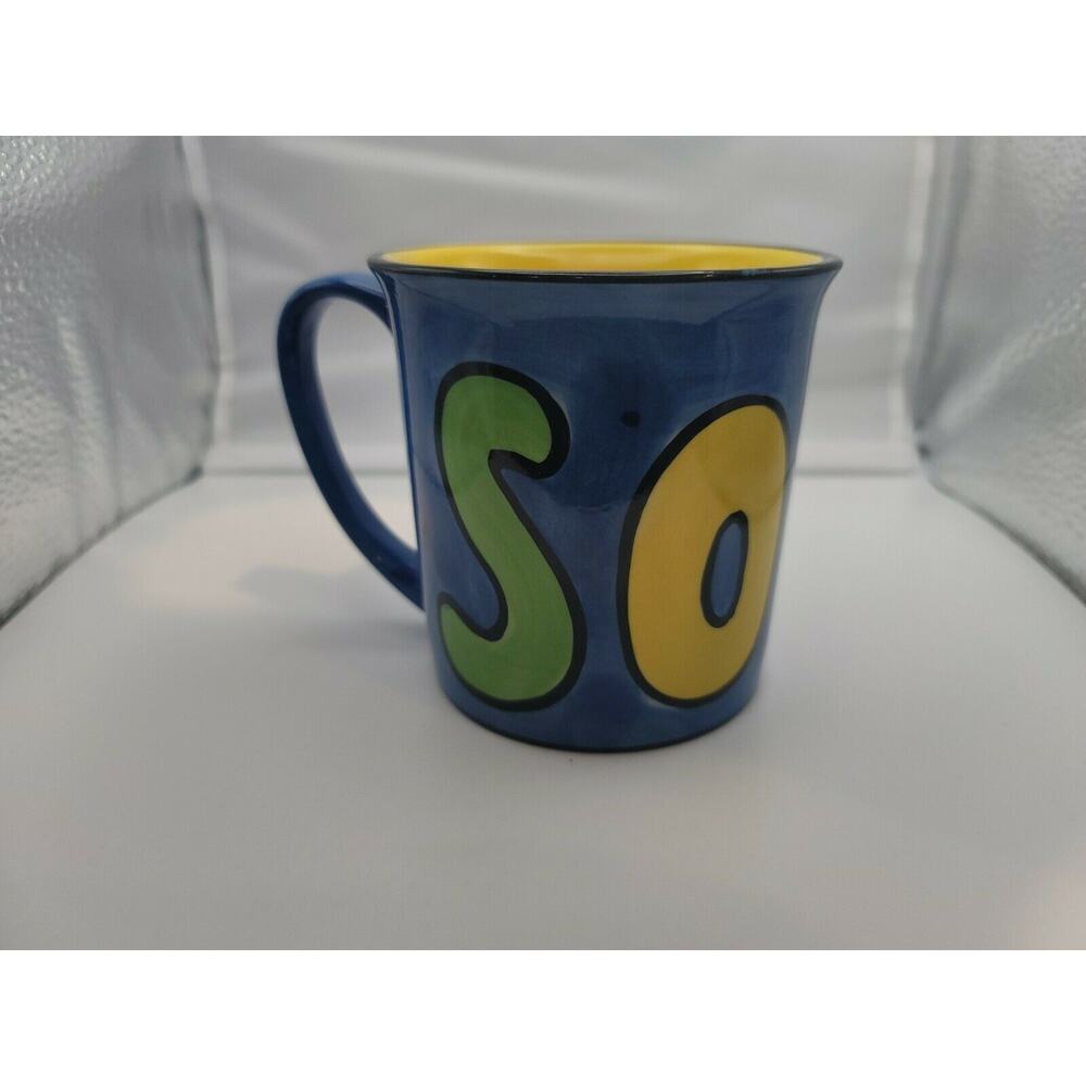 NEW without Tags Grant Howard Soup and Coffee Mug Large GHA Multicolored Letters